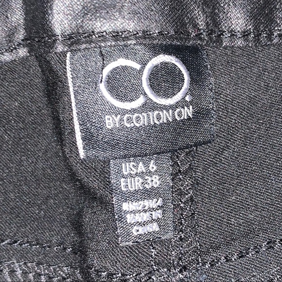 BLACK PLEATHER JEANS - Picture 6 of 7